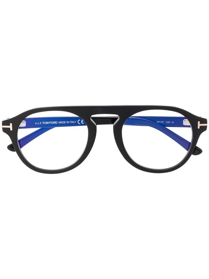Tom Ford Eyewear Round Shaped Glasses - Black
