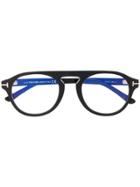 Tom Ford Eyewear Round Shaped Glasses - Black