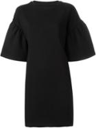 Mm6 Maison Margiela Flared Sleeve Sweatshirt Dress, Women's, Size: L, Black, Cotton/polyester