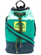Marc Jacobs Colour Block Logo Backpack - Green