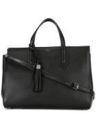 Saint Laurent Tassel-detail Tote Bag, Women's, Black, Leather