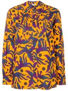 Kenzo Printed Button Down Shirt - Orange