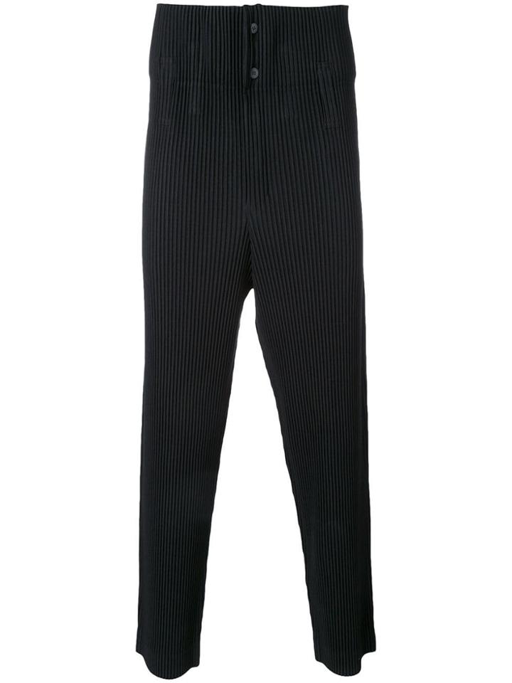 Homme Plissé Issey Miyake Drop-crotch Pleated Trousers - Black