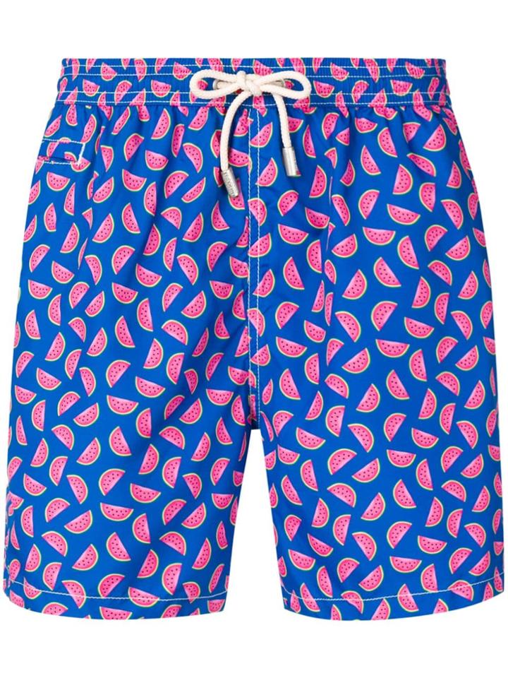 Mc2 Saint Barth Watermelon Print Swim Short - Blue