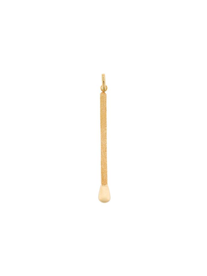 Carolina Bucci 18kt Yellow Gold Florentine Finish Matchstick Pendant -