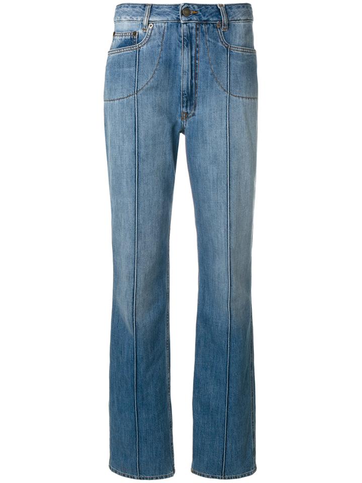 Maison Margiela Stripe Detail Straight Leg Jeans - Blue