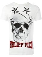 Philipp Plein Skull Printed T-shirt, Men's, Size: Xl, White, Cotton/polyurethane/crystal
