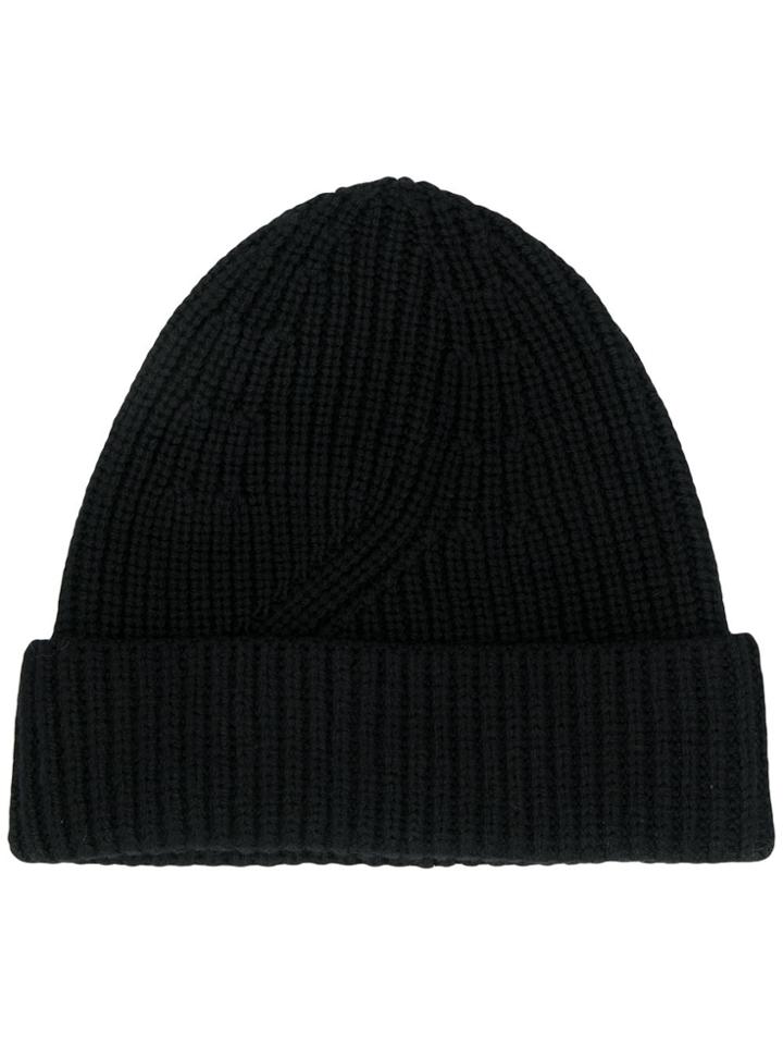 Filippa-k Ribbed Knit Beanie Hat - Black
