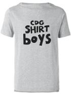 Comme Des Garçons Shirt Boys Logo Print T-shirt, Men's, Size: Medium, Grey, Cotton