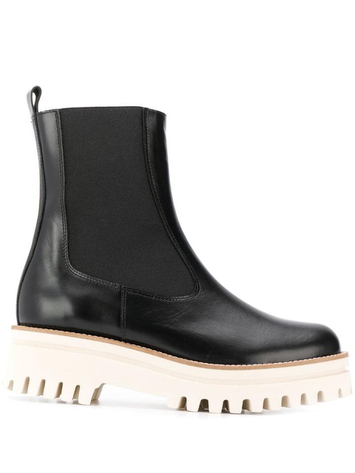 Paloma Barceló Rubber Sole Chelsea Boots - Black