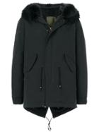 Mr & Mrs Italy Raccoon Fur Hooded Parka - Grey