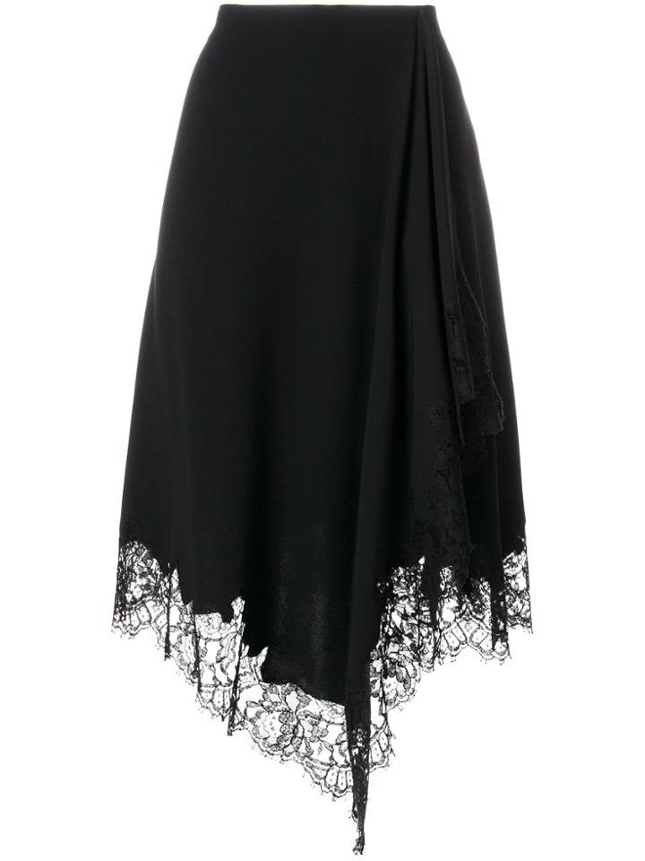Givenchy Lace Trim Handkerchief Skirt - Black