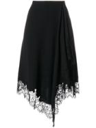Givenchy Lace Trim Handkerchief Skirt - Black