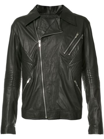 Skingraft Ribbed Moto Jacket, Men's, Size: Medium, Black, Leather