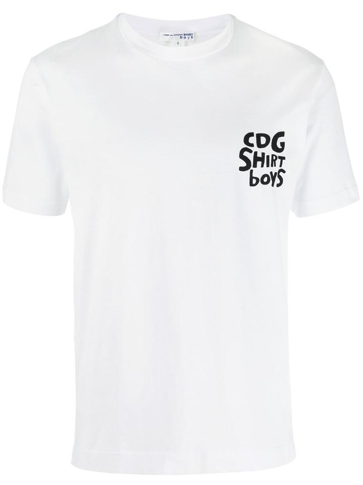 Comme Des Garçons Shirt Boys Logo T-shirt, Men's, Size: Medium, White, Cotton
