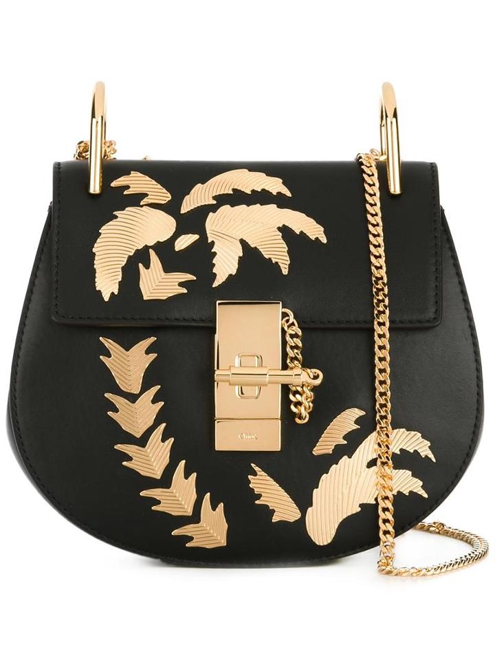 Chloé Drew Shoulder Bag, Women's, Black, Calf Leather/metal/lamb Skin