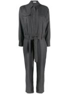 Brunello Cucinelli Belted Jumpsuitn - Grey