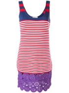 Prada Vintage 1990's Striped Knitted Dress - Red