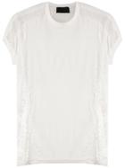 Andrea Bogosian Lace Panels T-shirt - White