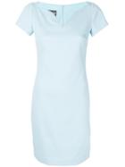 Boutique Moschino Short Sleeve Pencil Dress - Blue