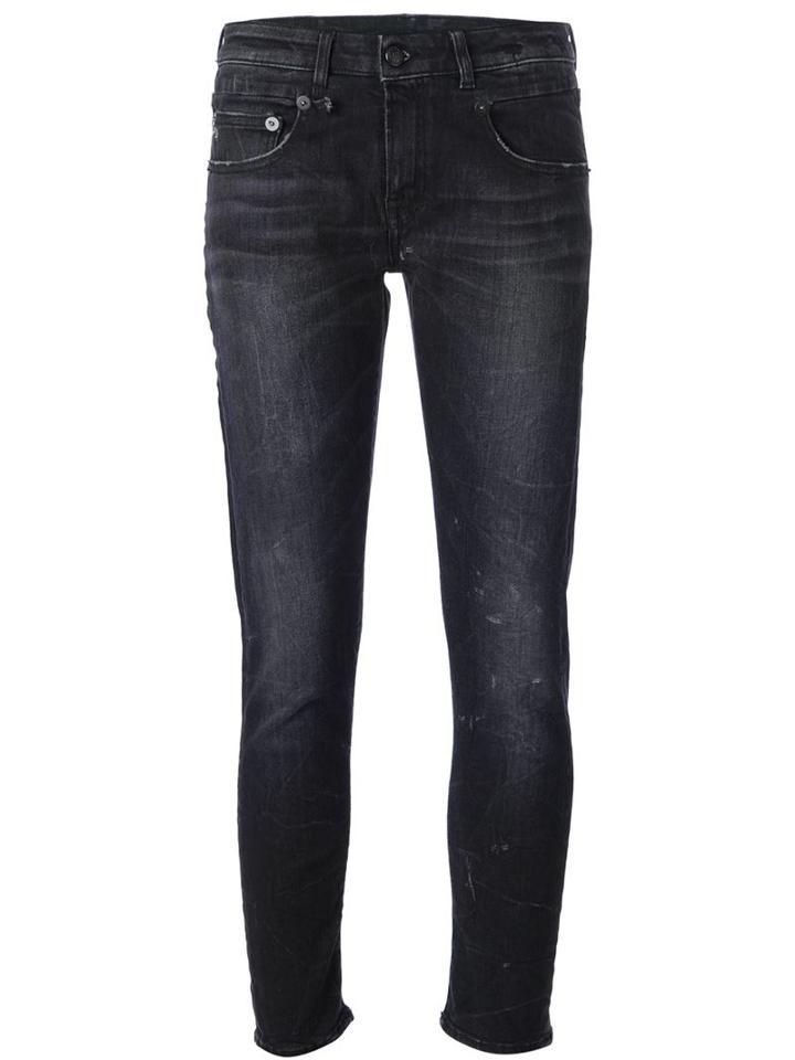 R13 'boy Skinny' Jean, Size: 26, Black, Cotton/polyester/spandex/elastane