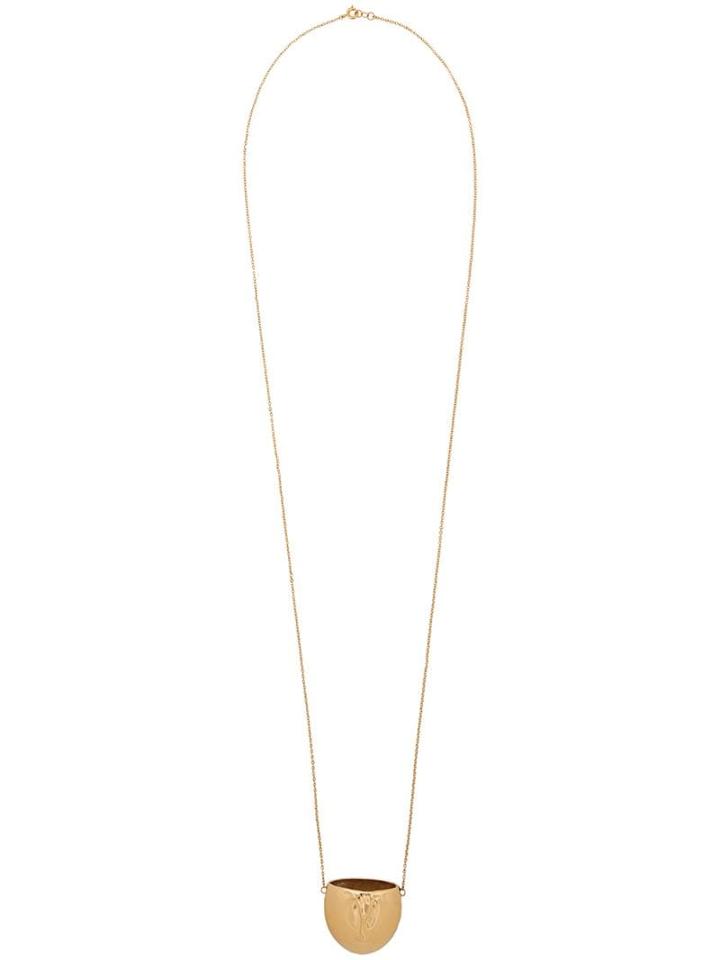 Marni Face Concave Pendant Necklace - Gold