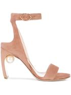 Nicholas Kirkwood Embellished Pearl Sandals - Pink & Purple