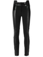Gloria Coelho Skinny Panelled Trousers, Women's, Size: 38, Black, Leather