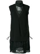 Sacai Sleeveless Day Dress, Women's, Size: 3, Black, Cotton/polyester