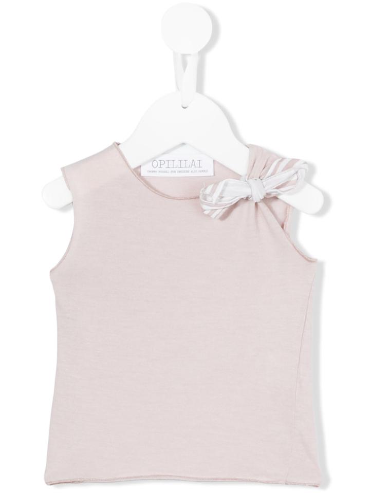 Opililai Bow Detail Top, Toddler Girl's, Size: 18 Mth, Pink/purple