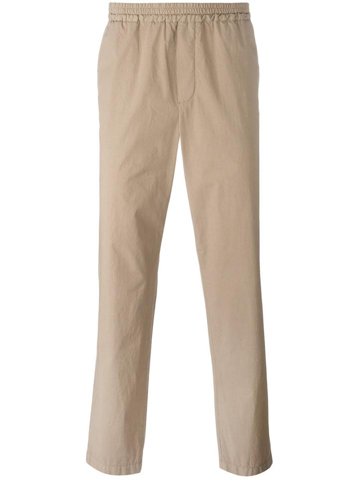 Msgm Plain Track Pants, Men's, Size: 50, Nude/neutrals, Cotton/spandex/elastane