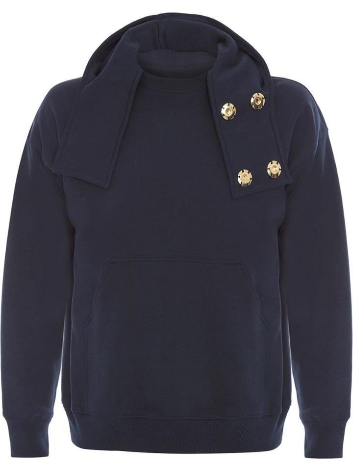 Jw Anderson Oversized Hood Sweatshirt - Blue