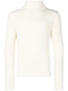 Vyner Articles Stitch-detail Rollneck Jumper - White