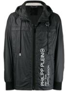 Philipp Plein Hooded Logo Jacket - Black