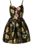 Dolce & Gabbana Foil Print Dress - Black
