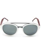Thom Browne - Round Frame Sunglasses - Unisex - Acetate/titanium - One Size, White, Acetate/titanium