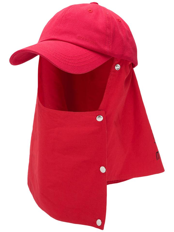 Raf Simons Baseball Cap With Attachment - Red