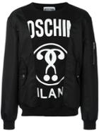 Moschino Bomber Patchwork Sweatshirt, Men's, Size: 52, Black, Cotton/nylon