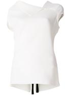Roland Mouret Flap Neck Top - White