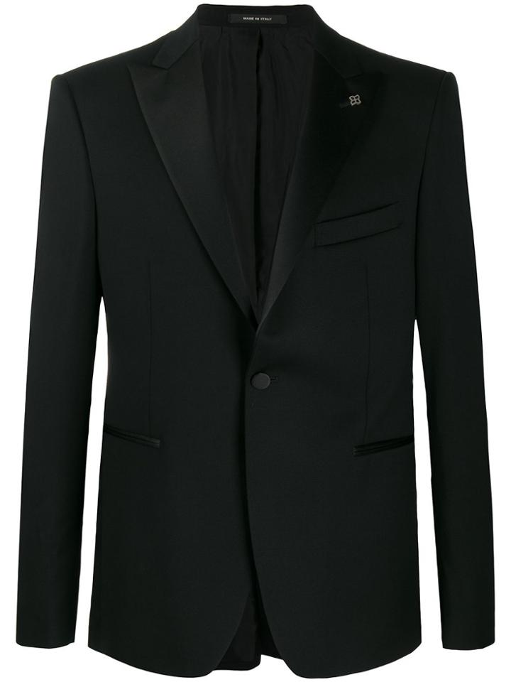 Tagliatore Velvet-lapel Single-breasted Blazer - Black