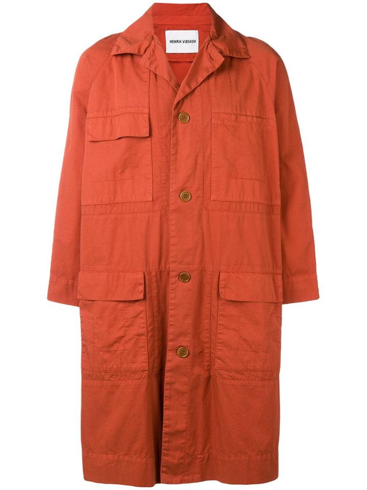 Henrik Vibskov East Military Coat - Orange