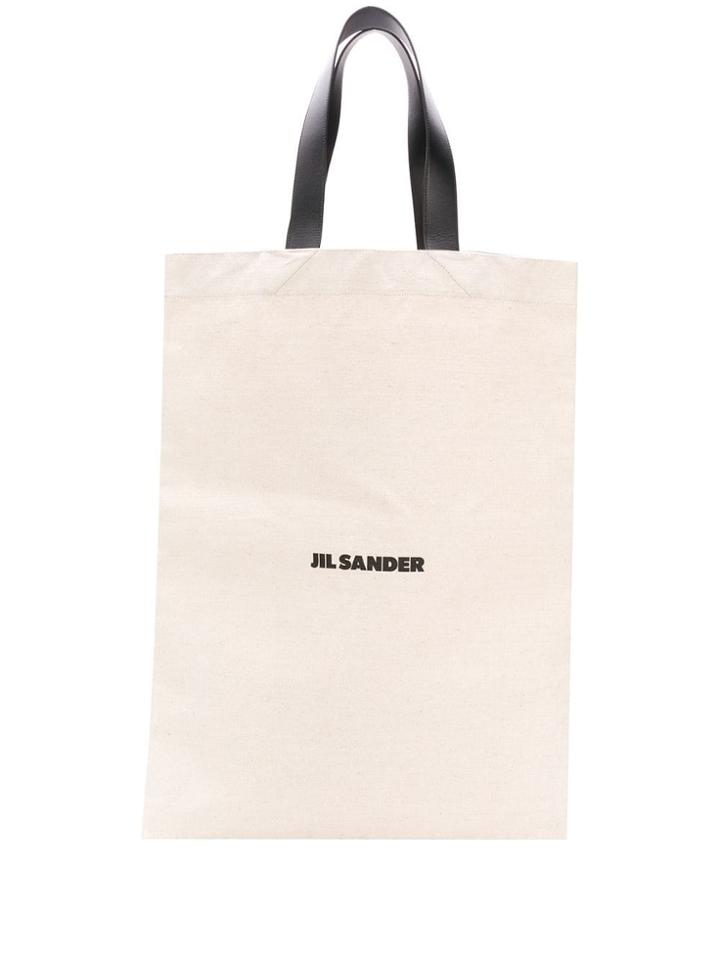 Jil Sander Large Flat Shopper Tote - Neutrals
