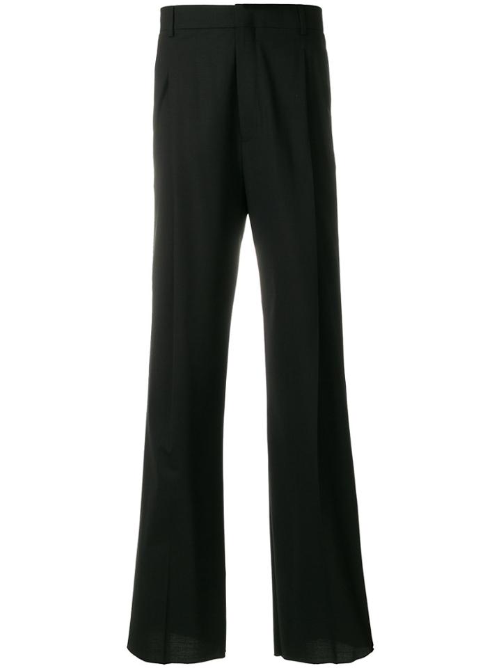 Les Hommes Wide Leg Trousers - Black