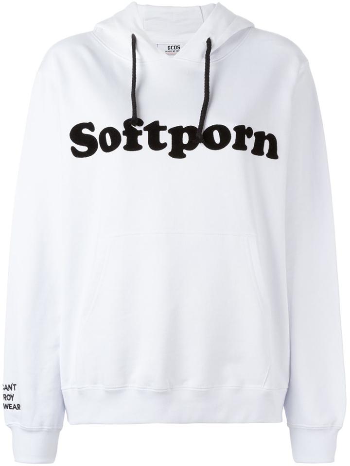 Gcds 'softporn' Hoodie, Women's, Size: Small, White, Cotton