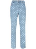 Diesel 'de-lou-f' Heart Print Jeans, Women's, Size: 25, Blue, Cotton