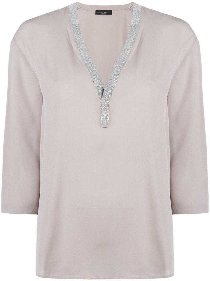Fabiana Filippi Loose Flared Blouse - Neutrals