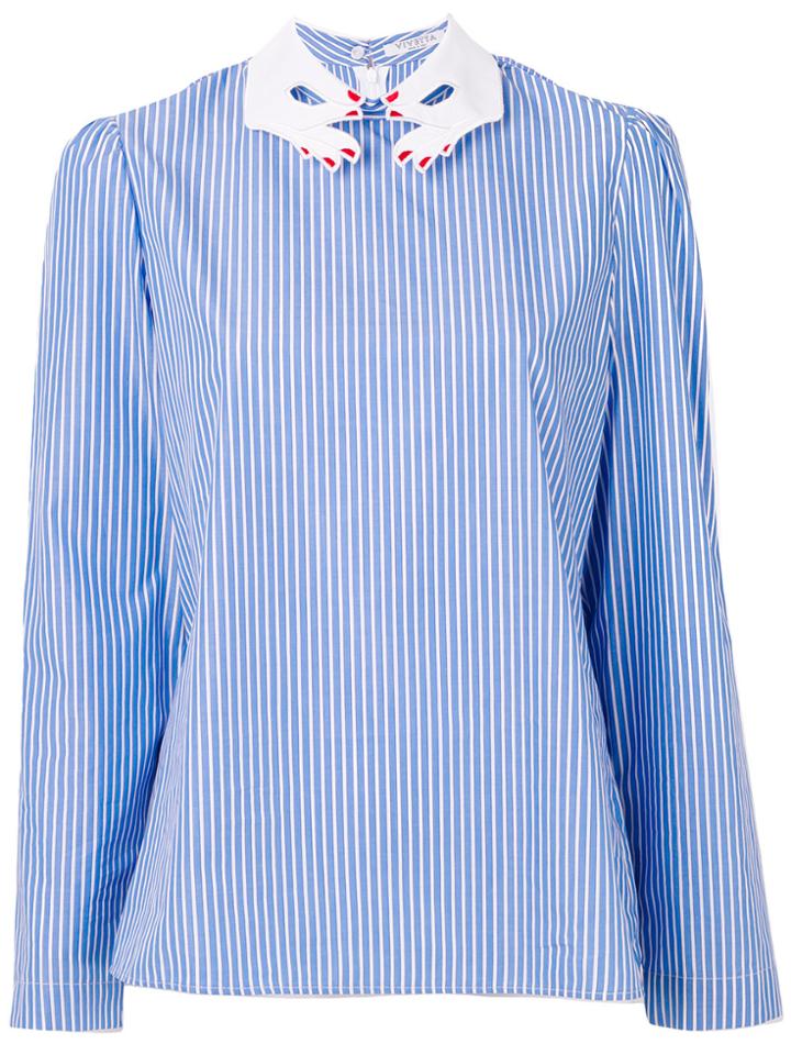 Vivetta Hand Collar Blouse - Blue