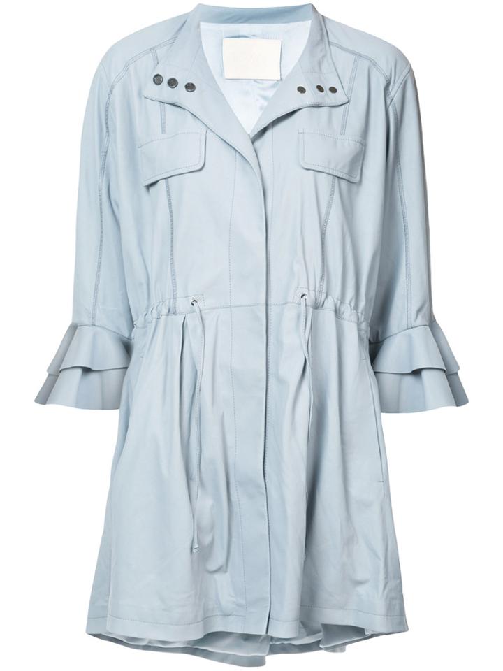Drome Cropped Sleeved Jacket - Blue