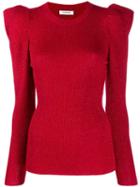 P.a.r.o.s.h. Metallized Knitted Top - Red
