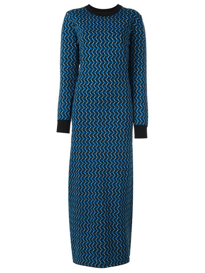 Marni Long Chevron Knit Dress